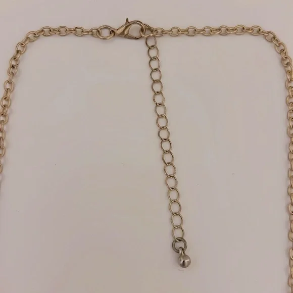 Vintage Grecian Gold Tone Costume Necklace - Picture 3 of 4